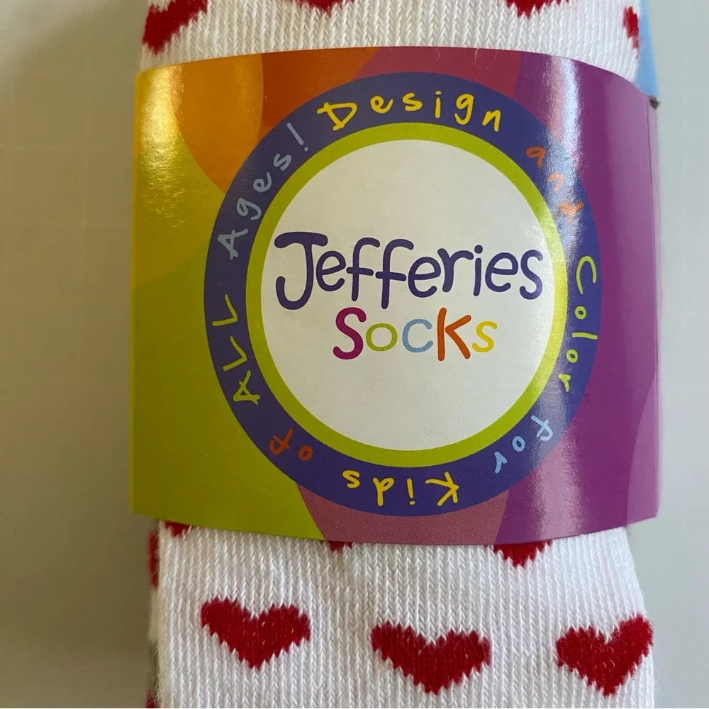 Jefferies Socks Girls Heart Tights Size 6 12 18 NWT Months Valentine’s Day Red